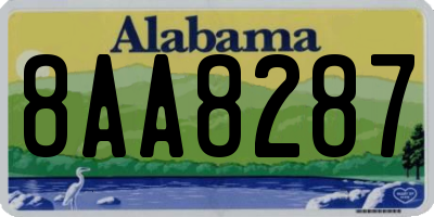 AL license plate 8AA8287