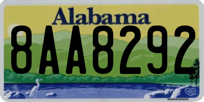 AL license plate 8AA8292