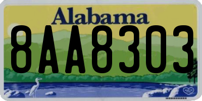 AL license plate 8AA8303