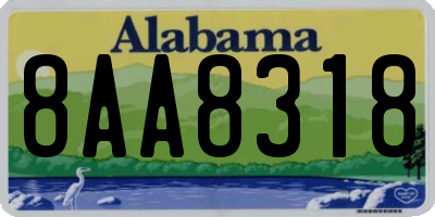 AL license plate 8AA8318