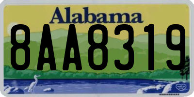 AL license plate 8AA8319
