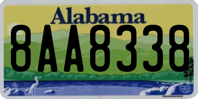 AL license plate 8AA8338