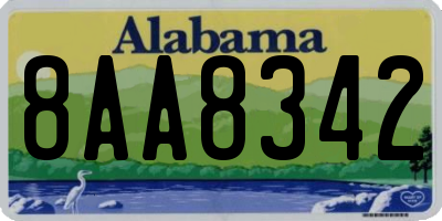 AL license plate 8AA8342