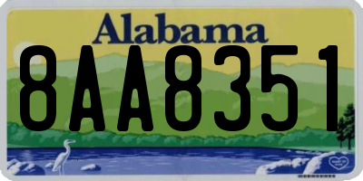 AL license plate 8AA8351