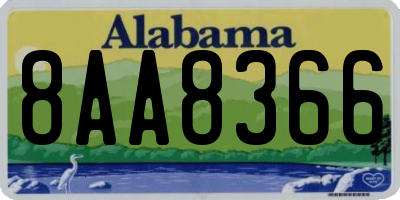 AL license plate 8AA8366
