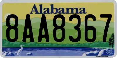 AL license plate 8AA8367