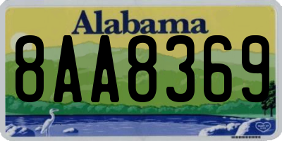 AL license plate 8AA8369