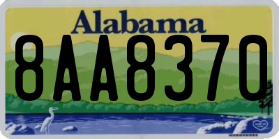 AL license plate 8AA8370
