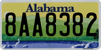 AL license plate 8AA8382