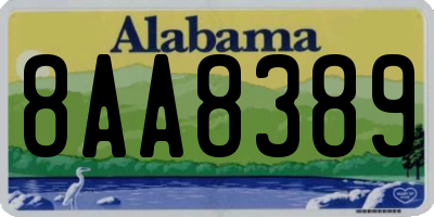 AL license plate 8AA8389