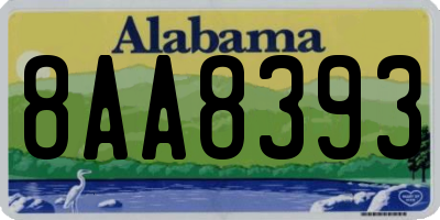 AL license plate 8AA8393