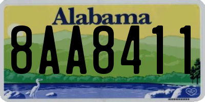 AL license plate 8AA8411