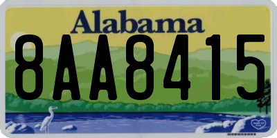 AL license plate 8AA8415