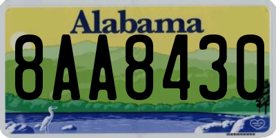 AL license plate 8AA8430