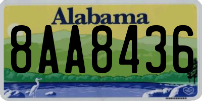 AL license plate 8AA8436