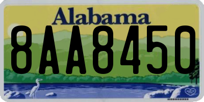AL license plate 8AA8450
