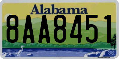 AL license plate 8AA8451