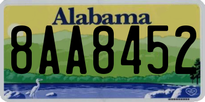 AL license plate 8AA8452