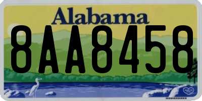 AL license plate 8AA8458