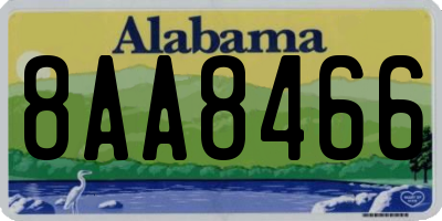 AL license plate 8AA8466