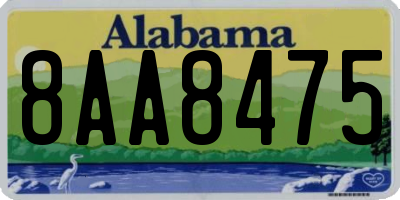 AL license plate 8AA8475