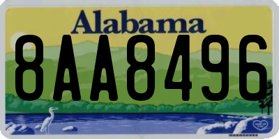 AL license plate 8AA8496