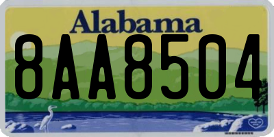 AL license plate 8AA8504
