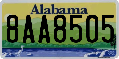 AL license plate 8AA8505