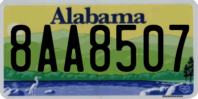 AL license plate 8AA8507