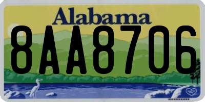 AL license plate 8AA8706