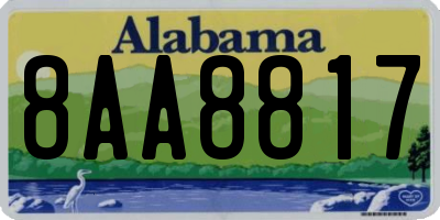 AL license plate 8AA8817
