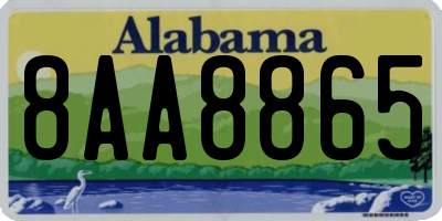 AL license plate 8AA8865