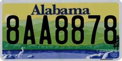 AL license plate 8AA8878