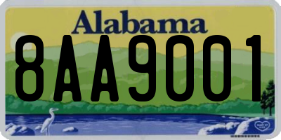 AL license plate 8AA9001