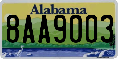 AL license plate 8AA9003