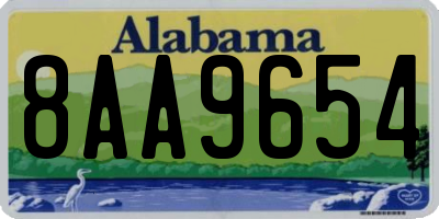 AL license plate 8AA9654