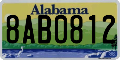 AL license plate 8AB0812