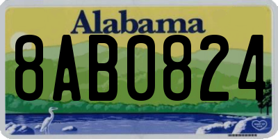 AL license plate 8AB0824