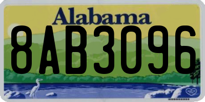 AL license plate 8AB3096