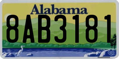 AL license plate 8AB3181