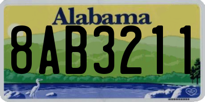 AL license plate 8AB3211