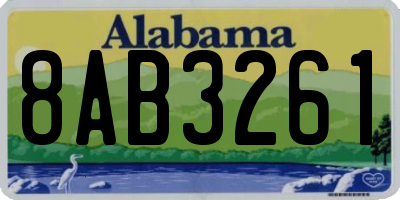 AL license plate 8AB3261