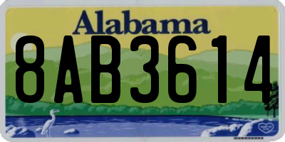 AL license plate 8AB3614