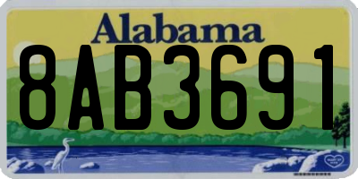 AL license plate 8AB3691