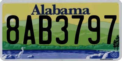AL license plate 8AB3797