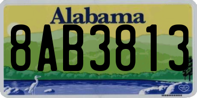 AL license plate 8AB3813