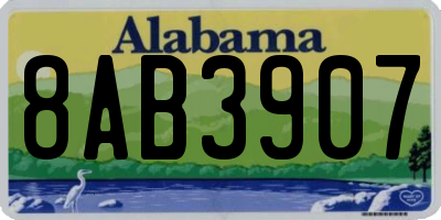 AL license plate 8AB3907