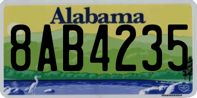 AL license plate 8AB4235