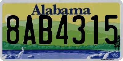 AL license plate 8AB4315