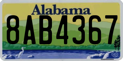 AL license plate 8AB4367